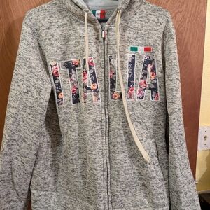 The Limited Gray Floral Italia Hoodie